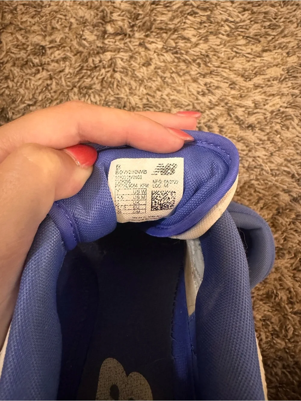 New Balance Kids White and Blue 550 Sneakers